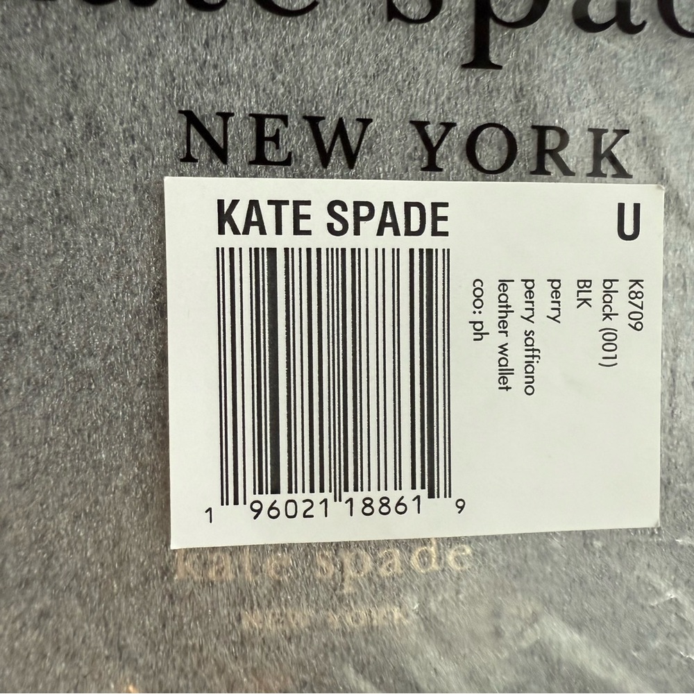 Kate Spade Perry Black Saffiano Leather Flap Crossbody Bag. STYLE K8709. NWT. - Picture 5 of 6